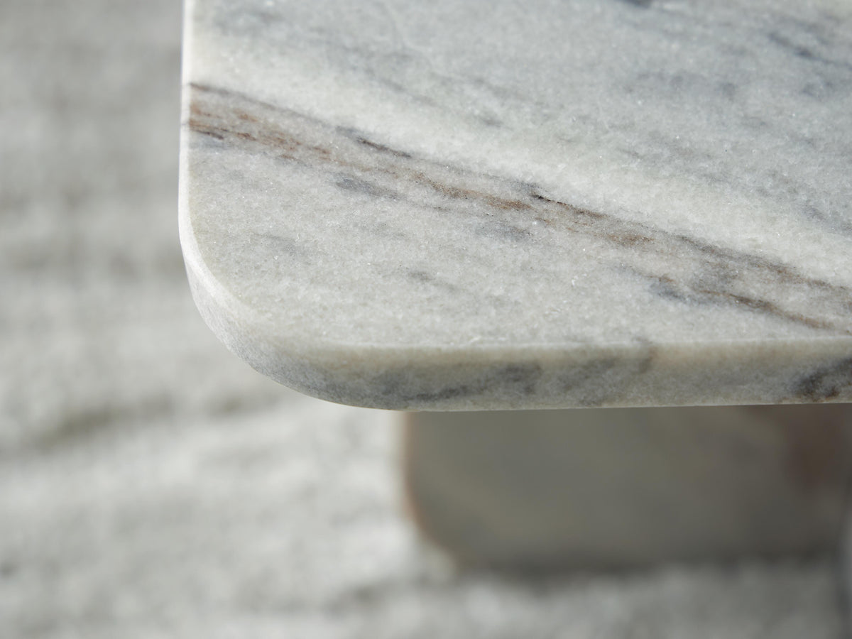 Baretton Accent Coffee Table in Black/White/Taupe, detail view