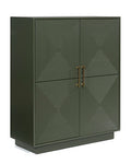Geirwood Accent Cabinet in Dark Green, angle view