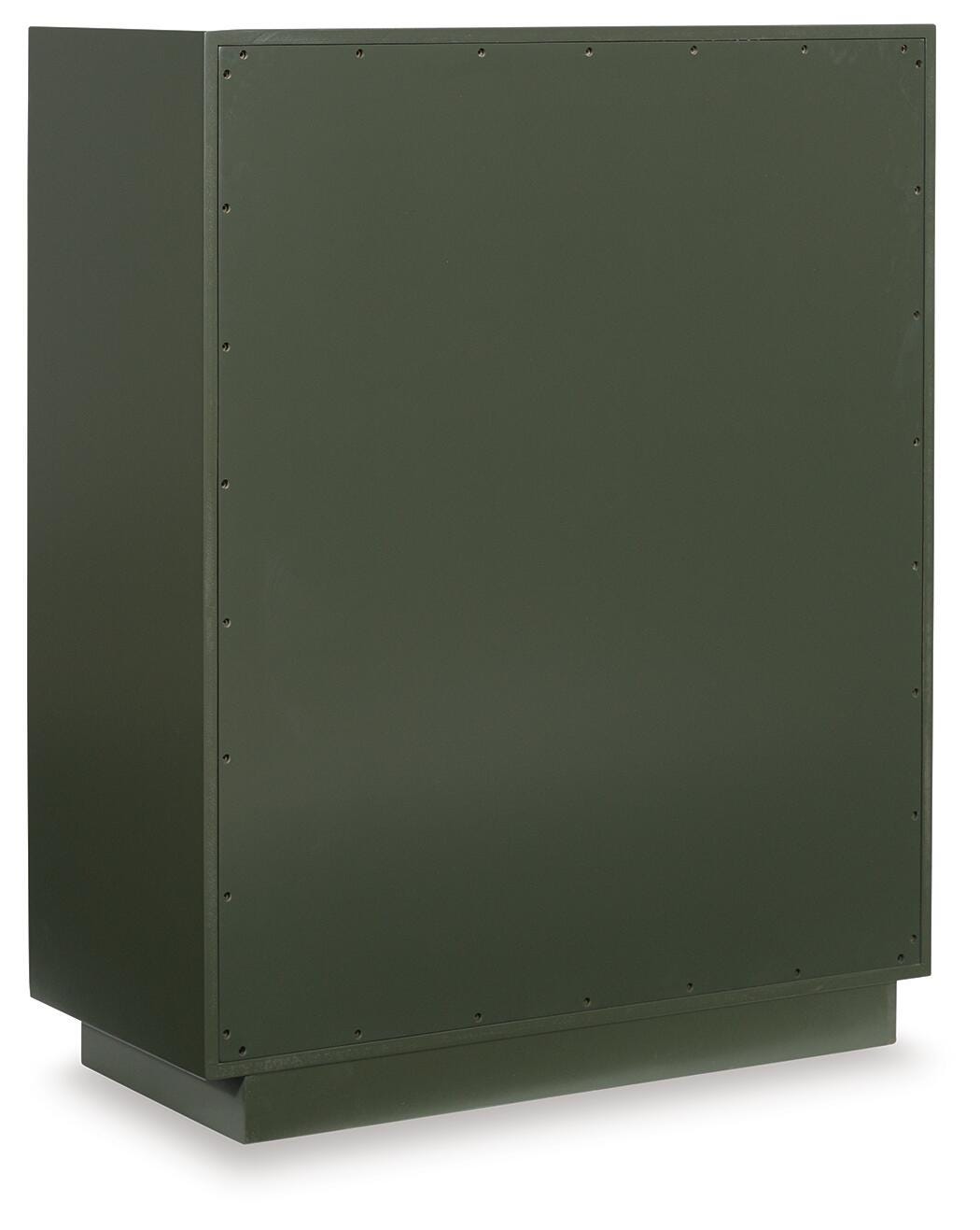 Geirwood Accent Cabinet in Dark Green, back view