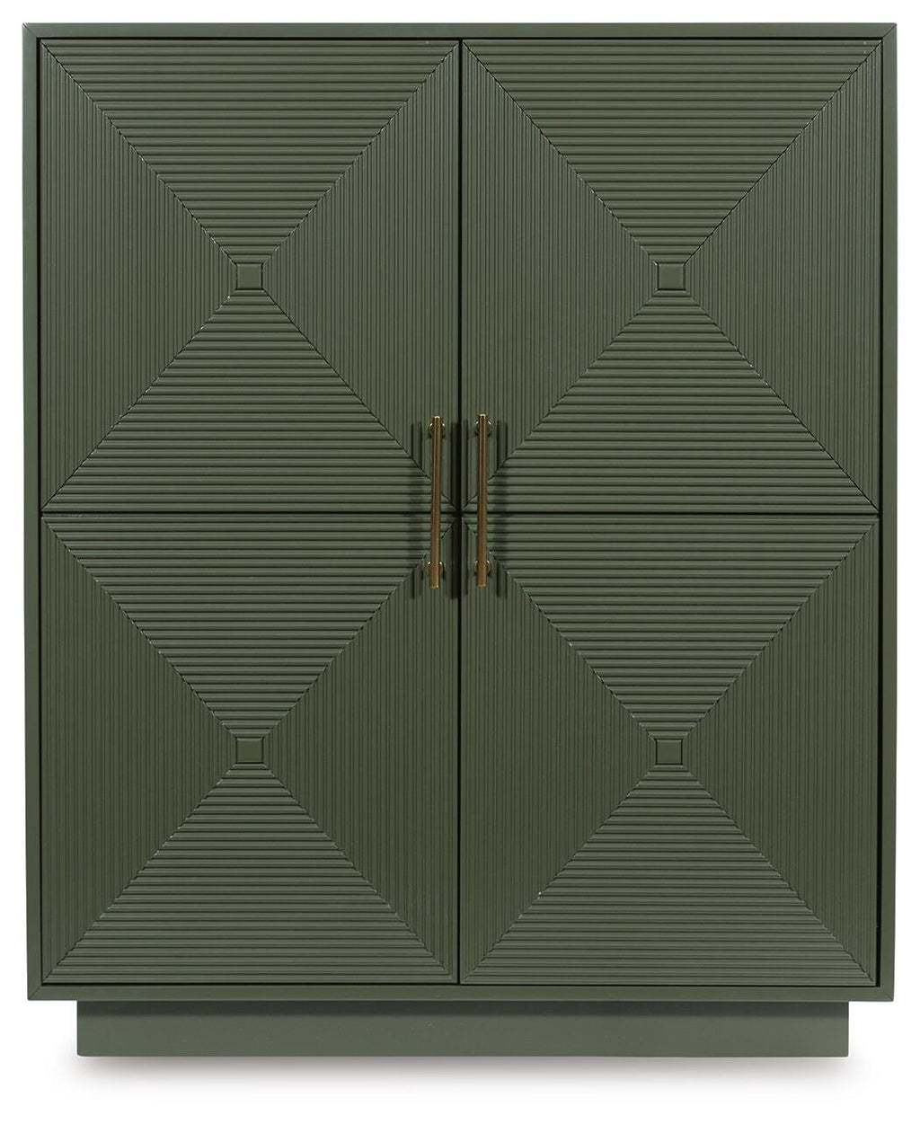 Geirwood Accent Cabinet in Dark Green, front view