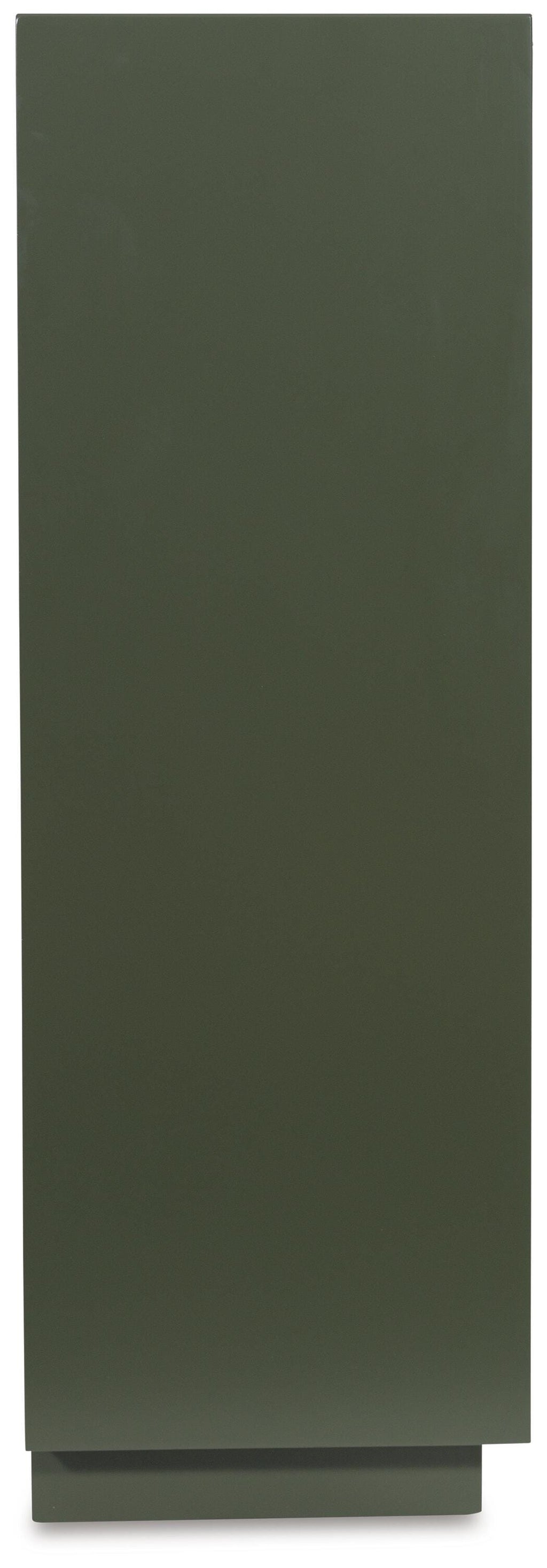 Geirwood Accent Cabinet in Dark Green, side view
