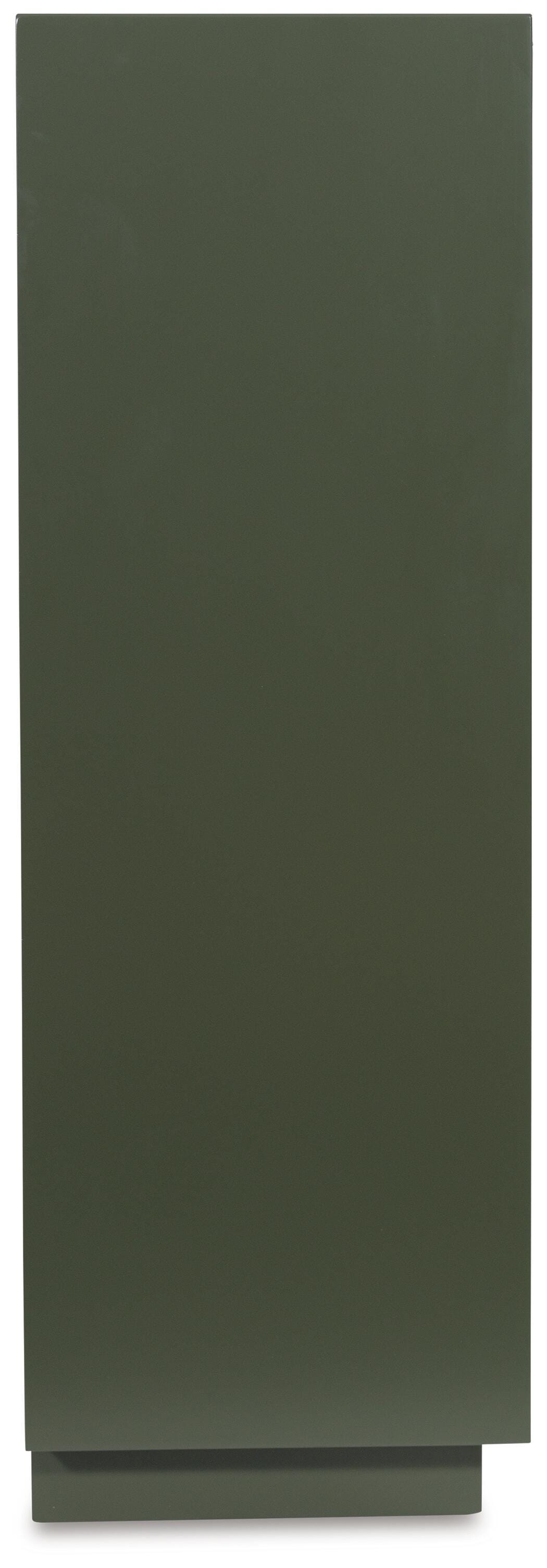 Geirwood Accent Cabinet in Dark Green, side view