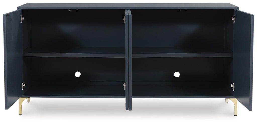 Loirwick Accent Cabinet in Dark Blue, front view