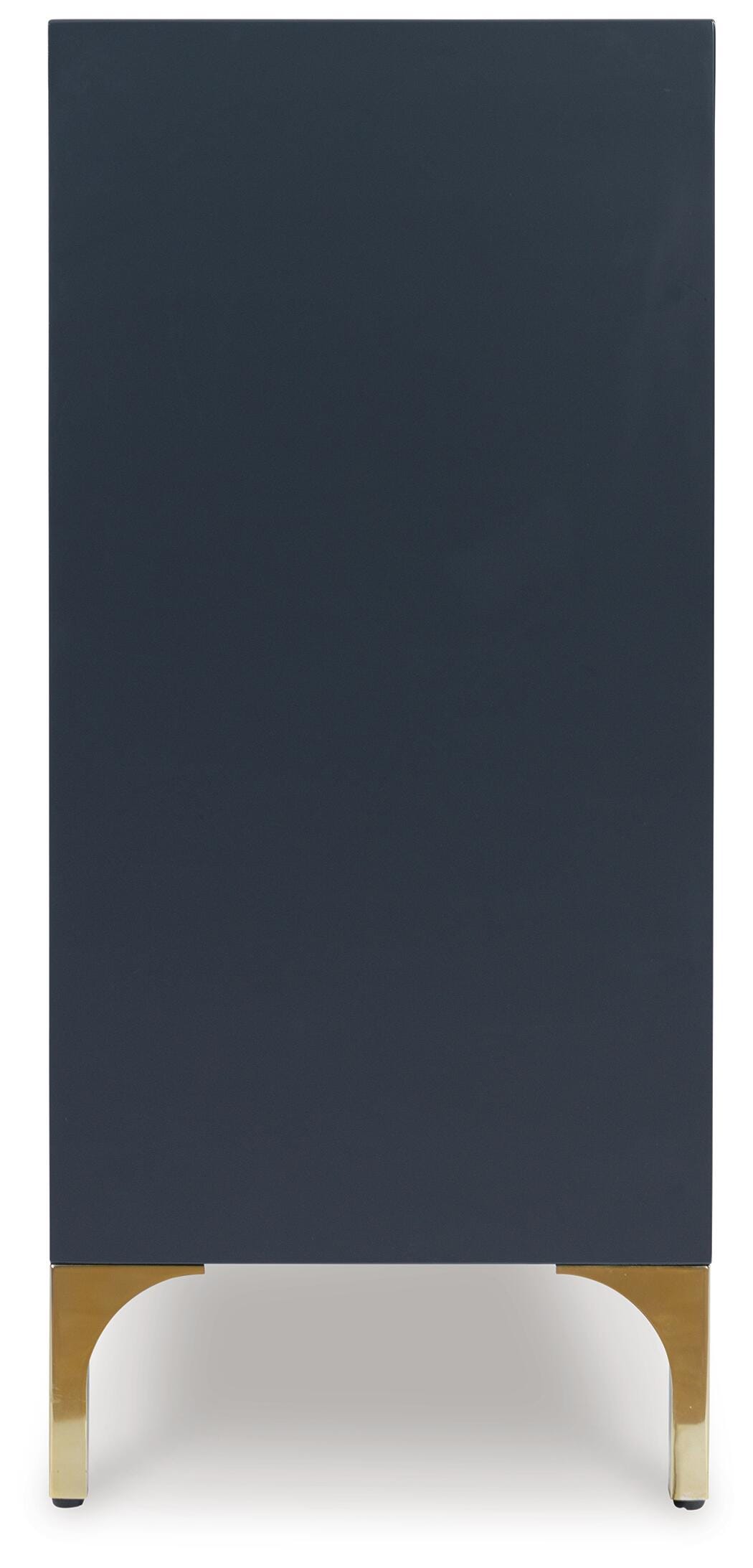 Loirwick Accent Cabinet in Dark Blue, side view