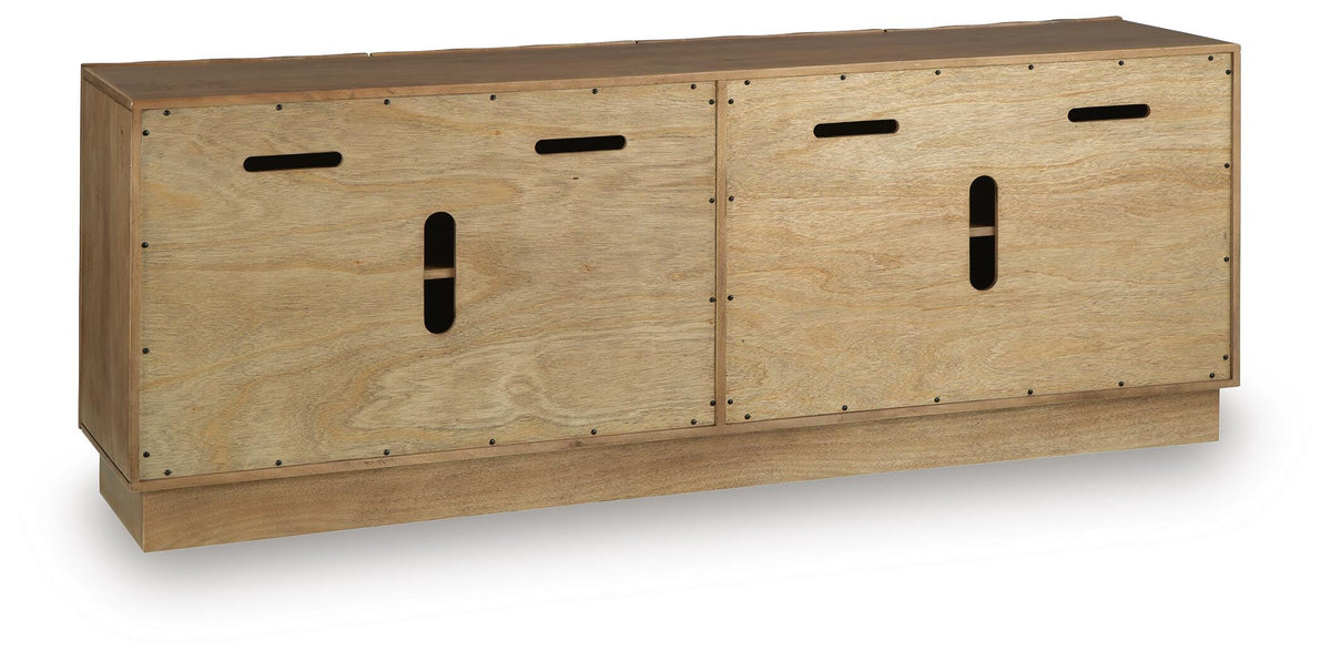 Timkins Accent Cabinet in White Washed, back view
