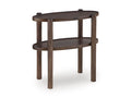 Wiattbury Accent Table in Gray Brown, angle view