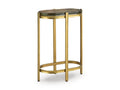 Porterville Accent Table in Gold Finish, angle view