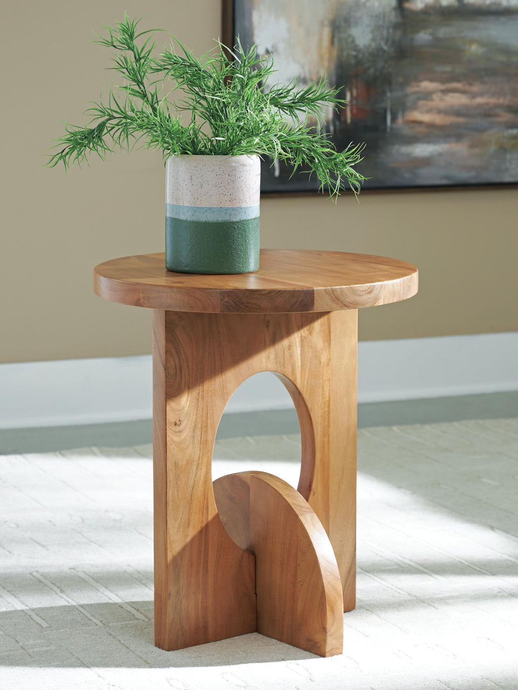 Hollbourne Accent Table in Brown, lifestyle view