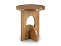 Hollbourne Accent Table in Brown, angle view