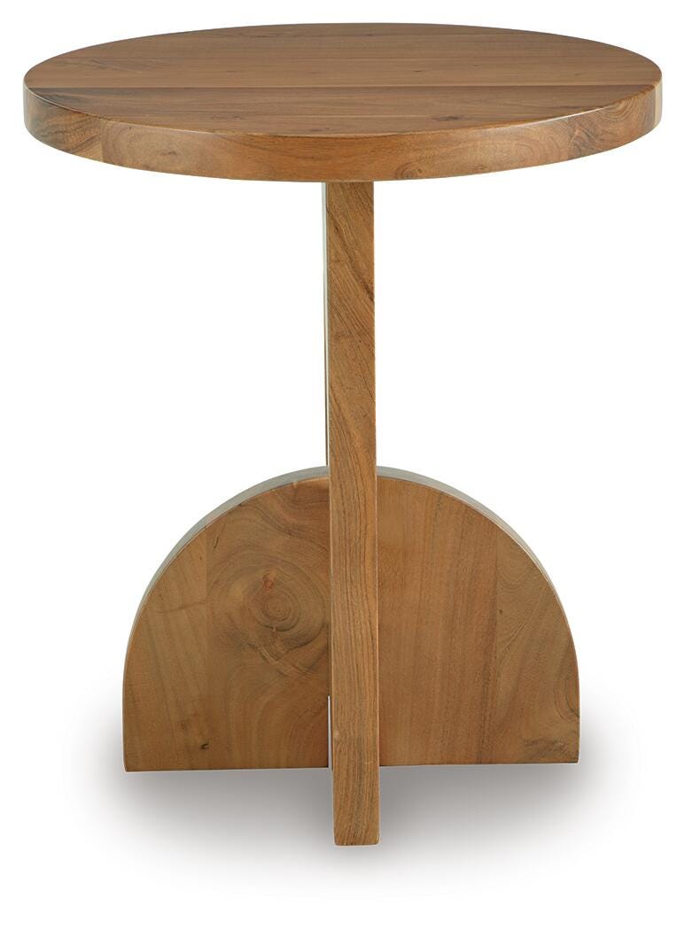 Hollbourne Accent Table in Brown, front view
