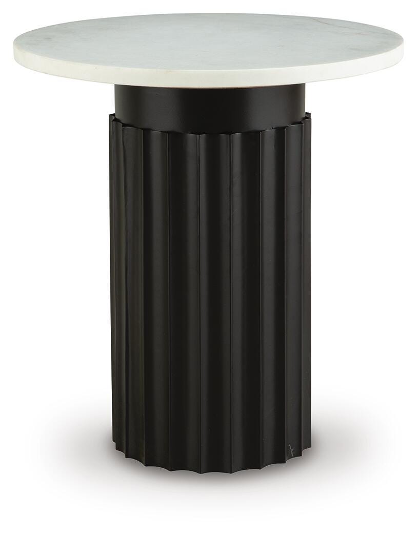 Wainstone Accent Table in Black/White, alternate view 2