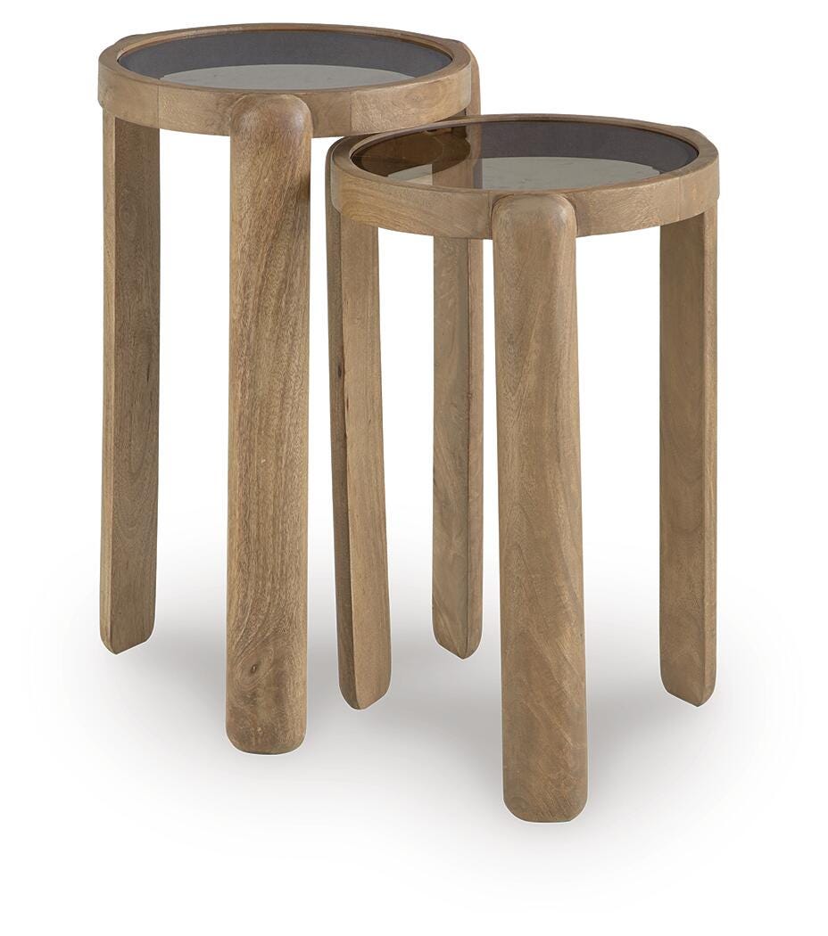 Jossor Accent Table (Set of 2) in Light Brown, alternate view 4