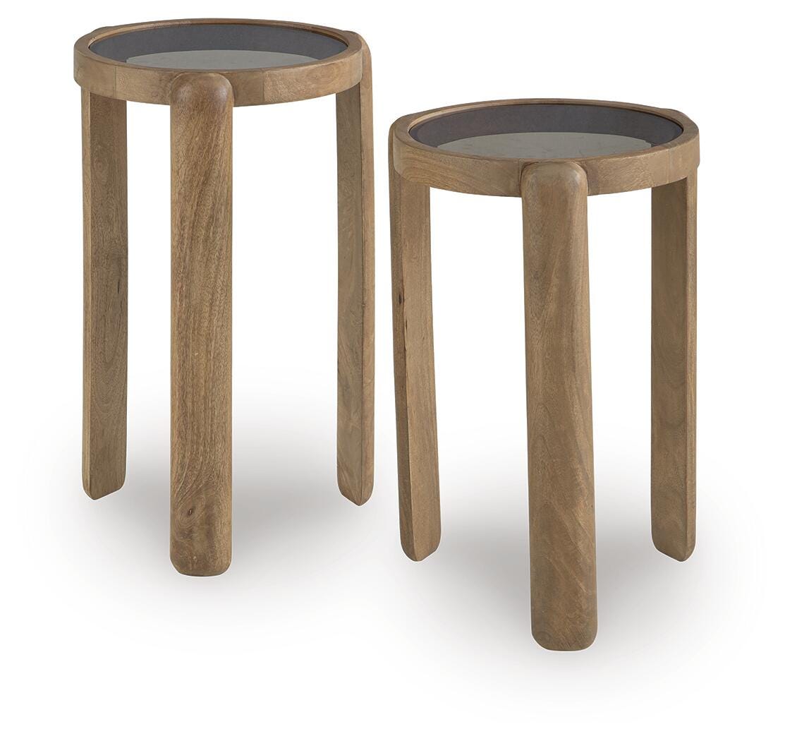 Jossor Accent Table (Set of 2) in Light Brown, alternate view 2