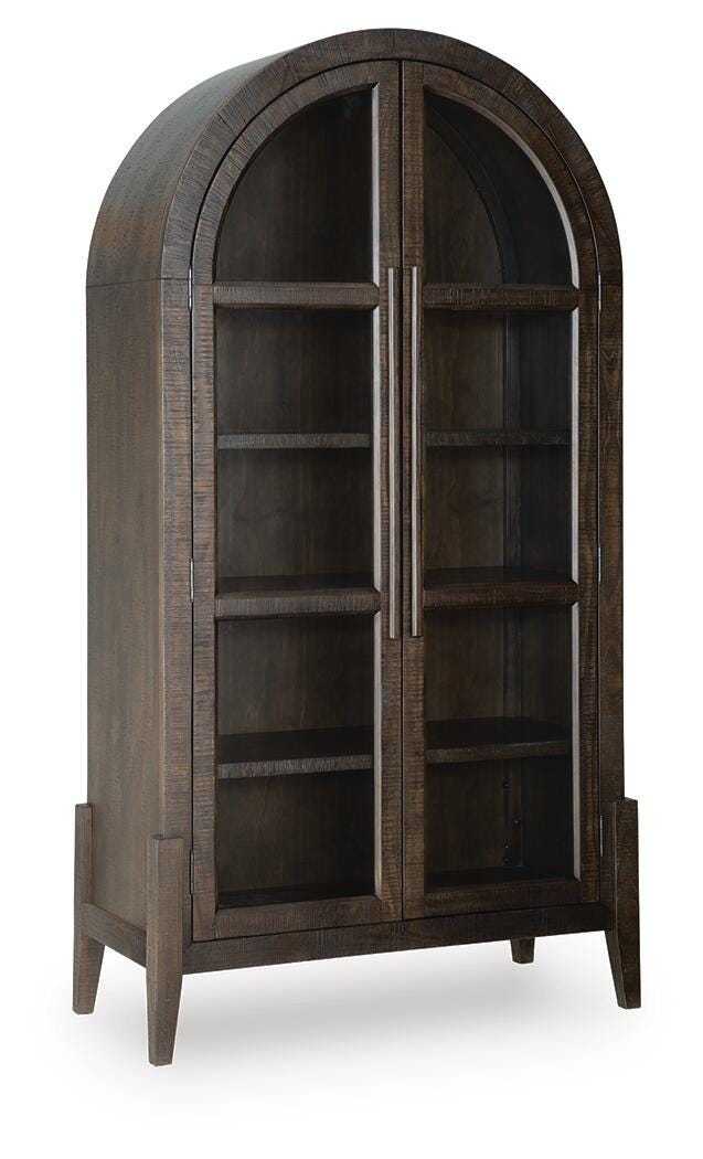 Benhall Accent Cabinet in Dark Brown, closed view