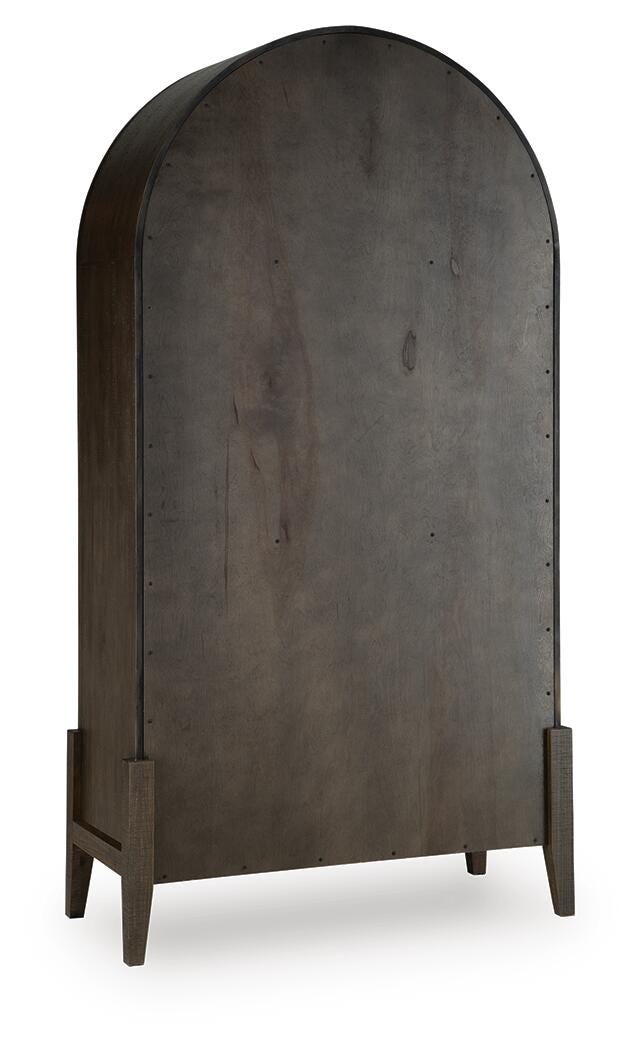 Benhall Accent Cabinet in Dark Brown, back view