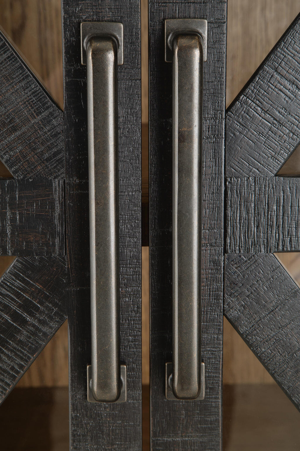 Christop Accent Cabinet in Black/Brown, detail view