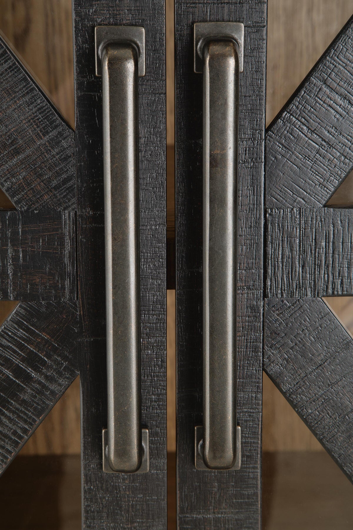 Christop Accent Cabinet in Black/Brown, detail view