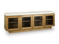 Adanworth Accent Cabinet in Light Brown/Gray, closed view
