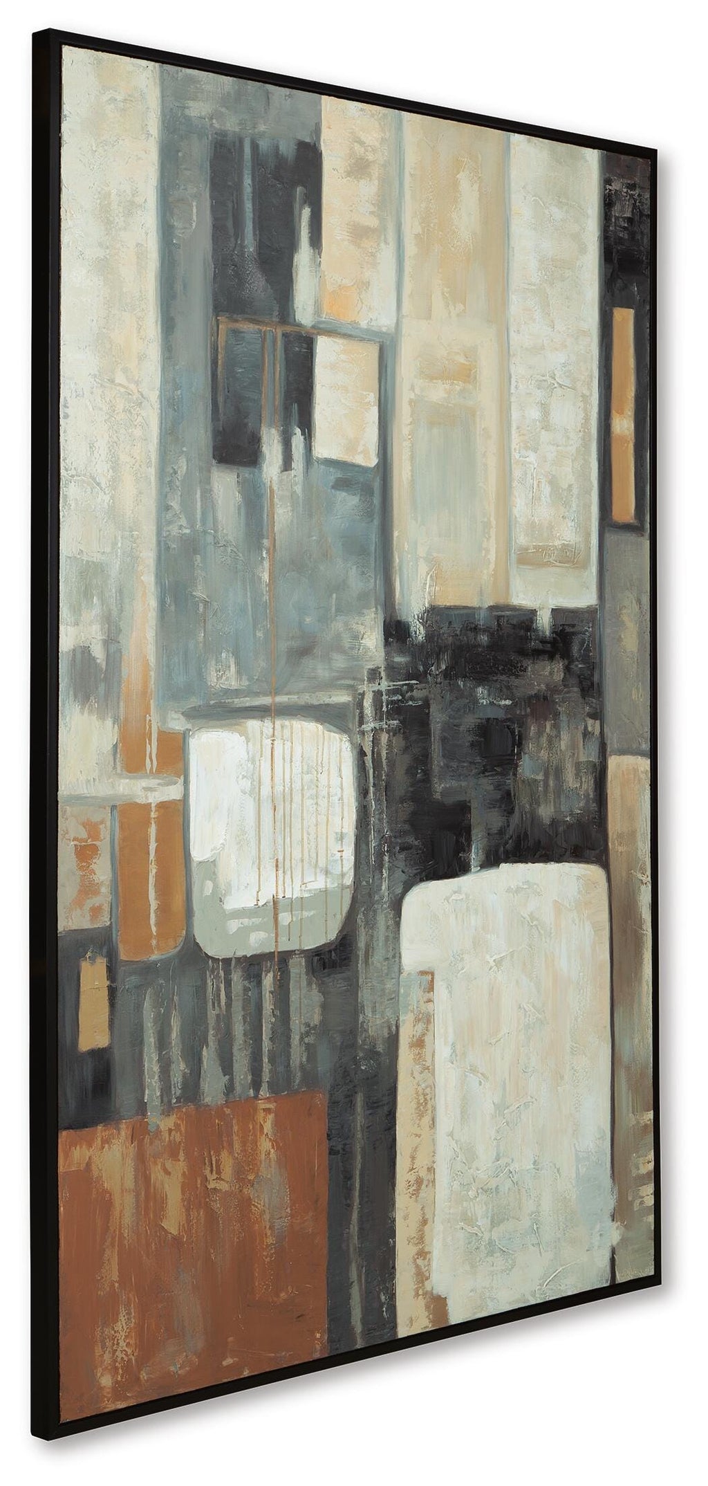 Howford Wall Art in Brown/Black/Gray, angle view