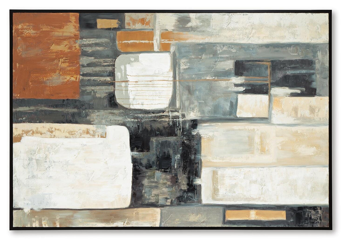 Howford Wall Art in Brown/Black/Gray, front view