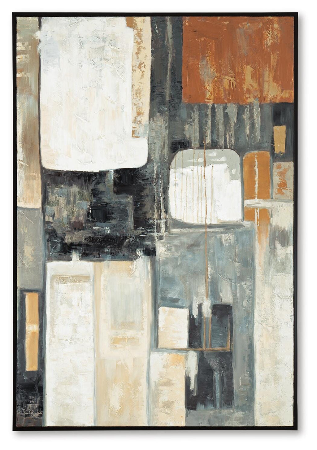 Howford Wall Art in Brown/Black/Gray, front view