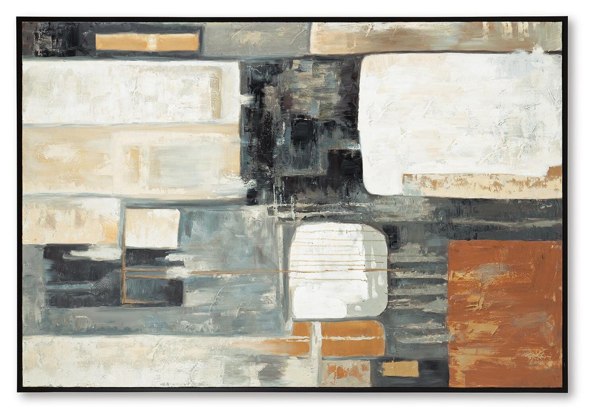 Howford Wall Art in Brown/Black/Gray, front view