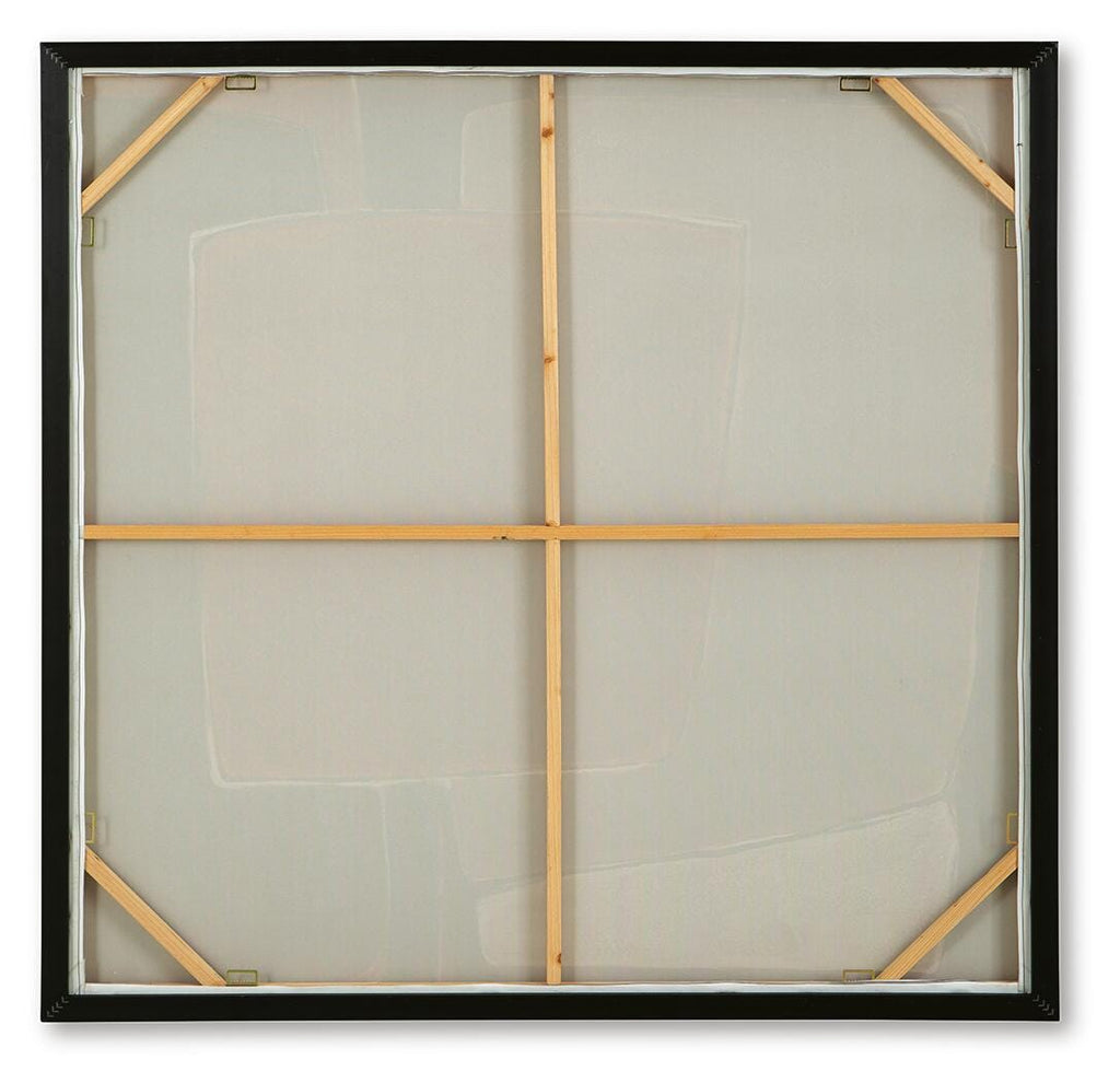 Actman Wall Art in Cream/Brown/Gray, back view