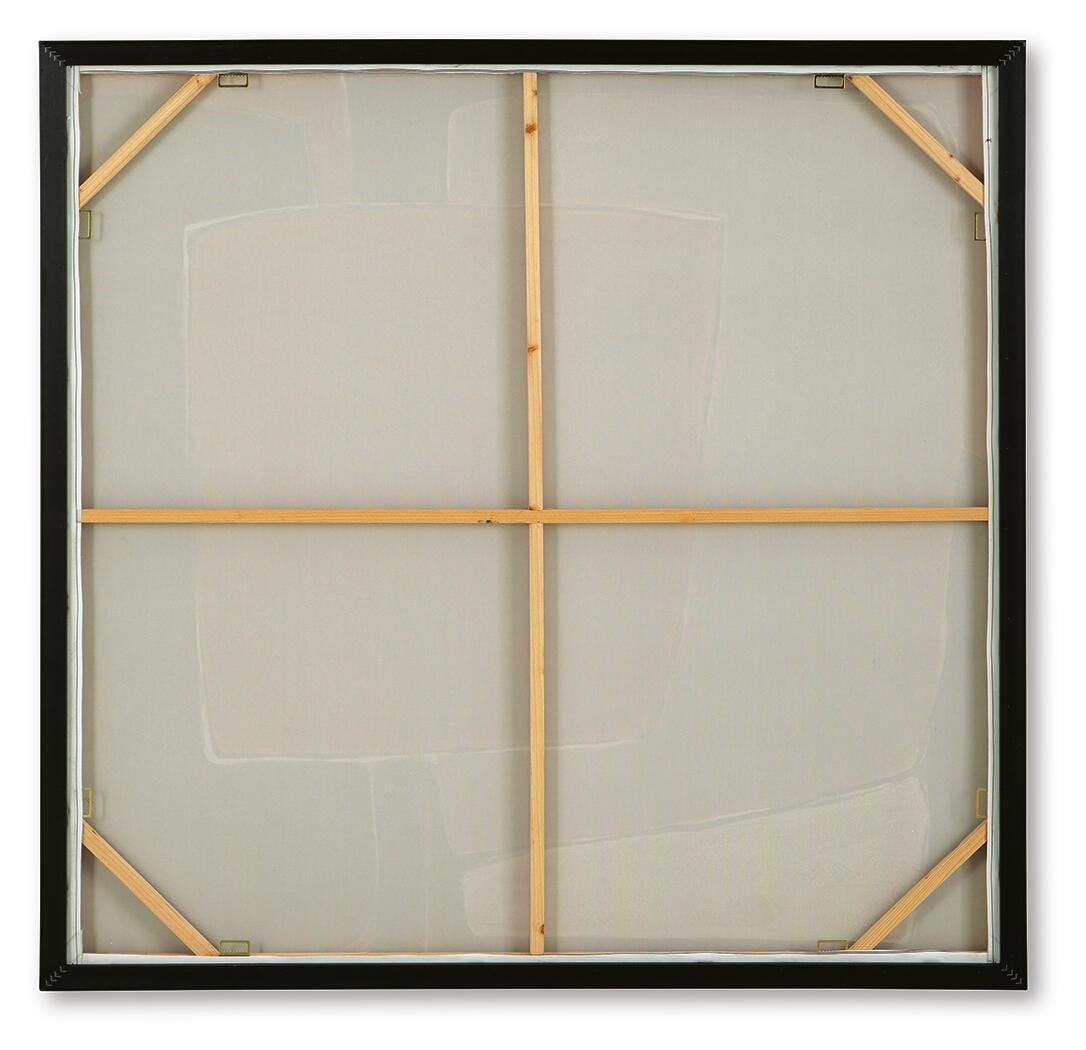 Actman Wall Art in Cream/Brown/Gray, back view
