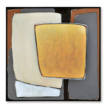 Actman Wall Art in Cream/Brown/Gray, front view