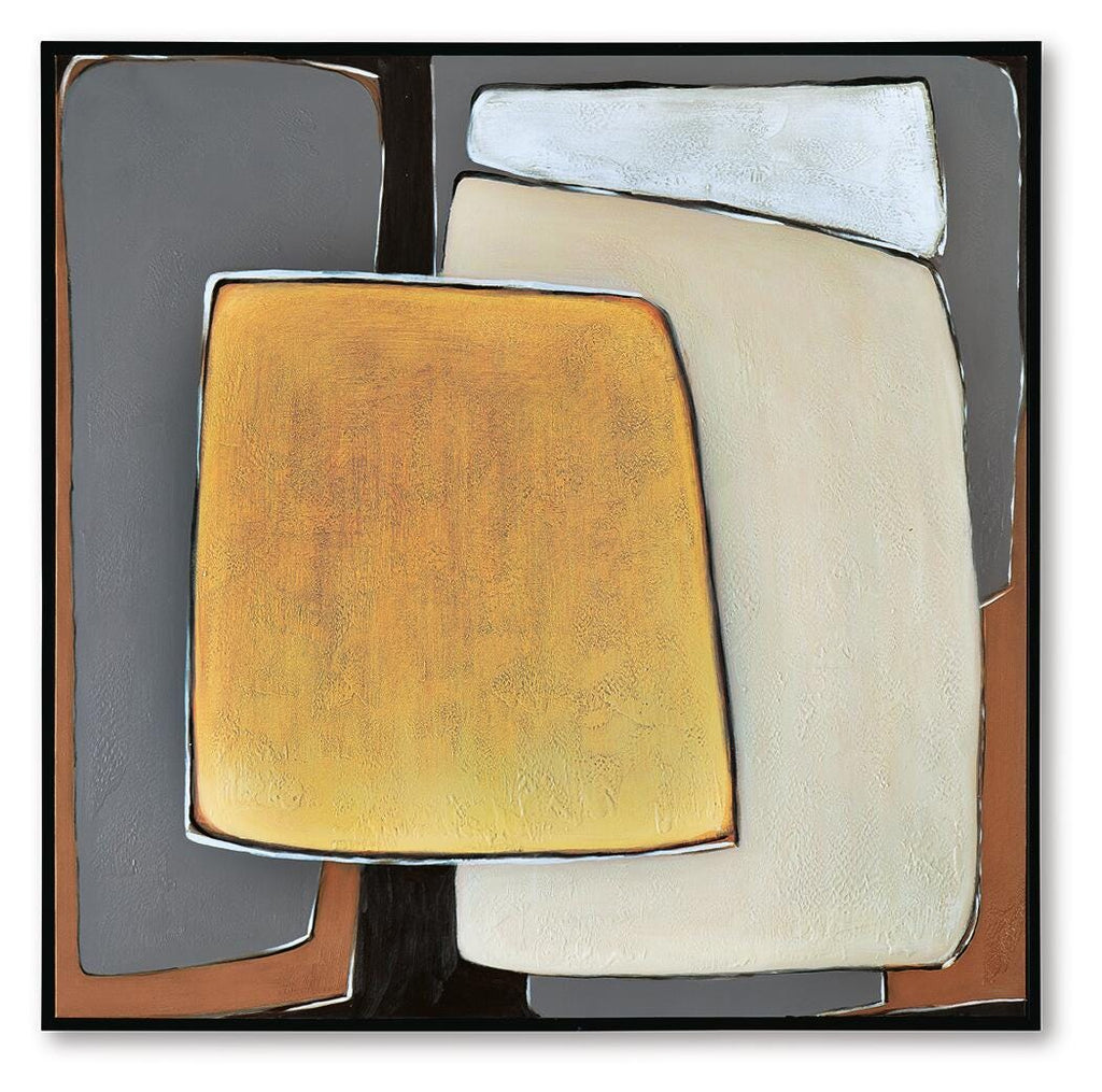 Actman Wall Art in Cream/Brown/Gray, front view