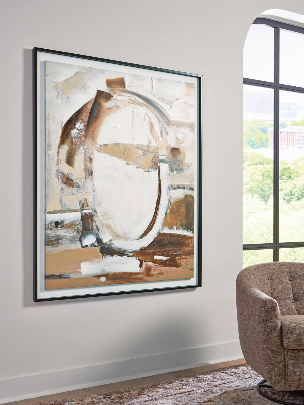 Bradlow Wall Art in Brown/White/Black, lifestyle view