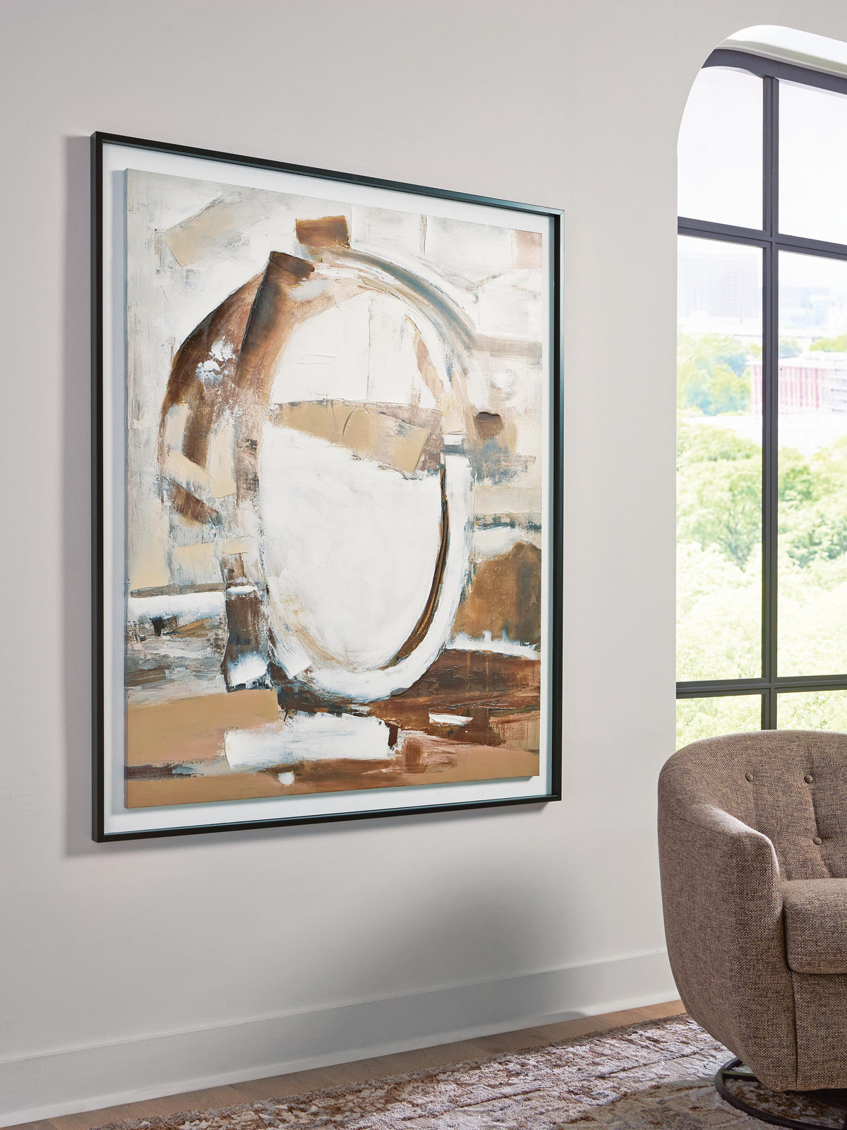 Bradlow Wall Art in Brown/White/Black, lifestyle view