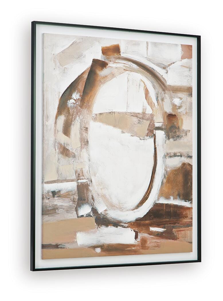 Bradlow Wall Art in Brown/White/Black, angle view
