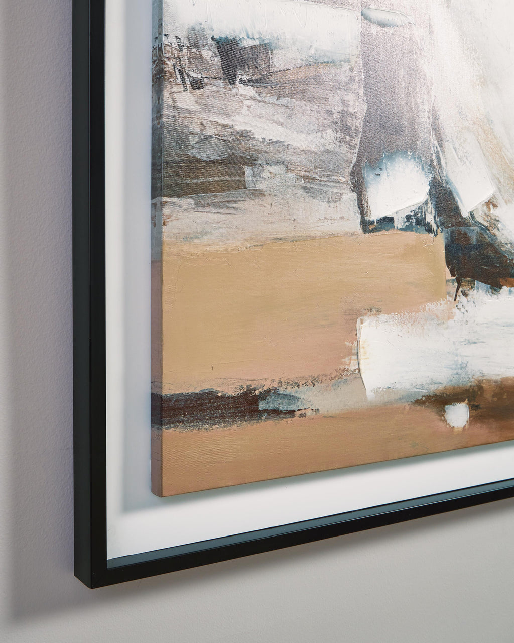 Bradlow Wall Art in Brown/White/Black, detail view