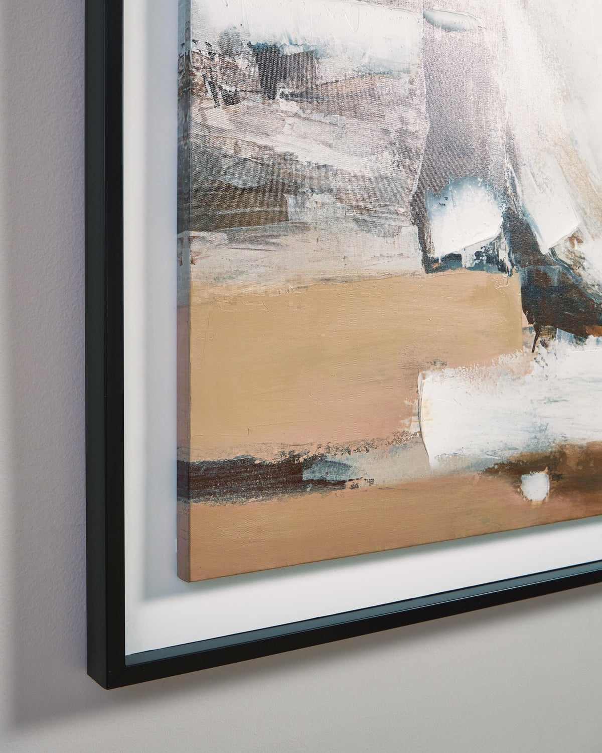 Bradlow Wall Art in Brown/White/Black, detail view
