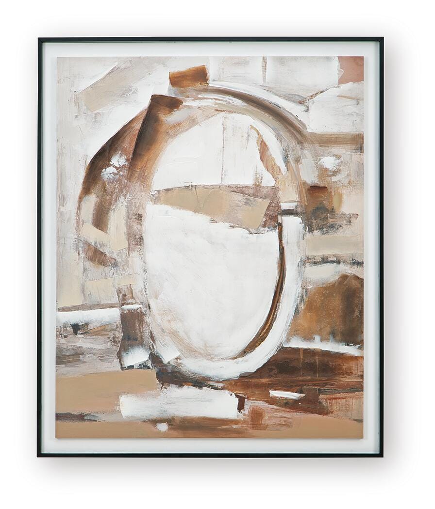 Bradlow Wall Art in Brown/White/Black, front view