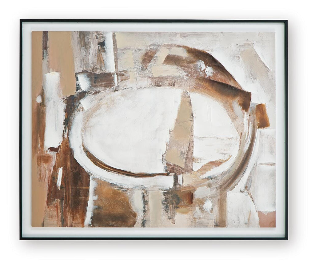 Bradlow Wall Art in Brown/White/Black, front view