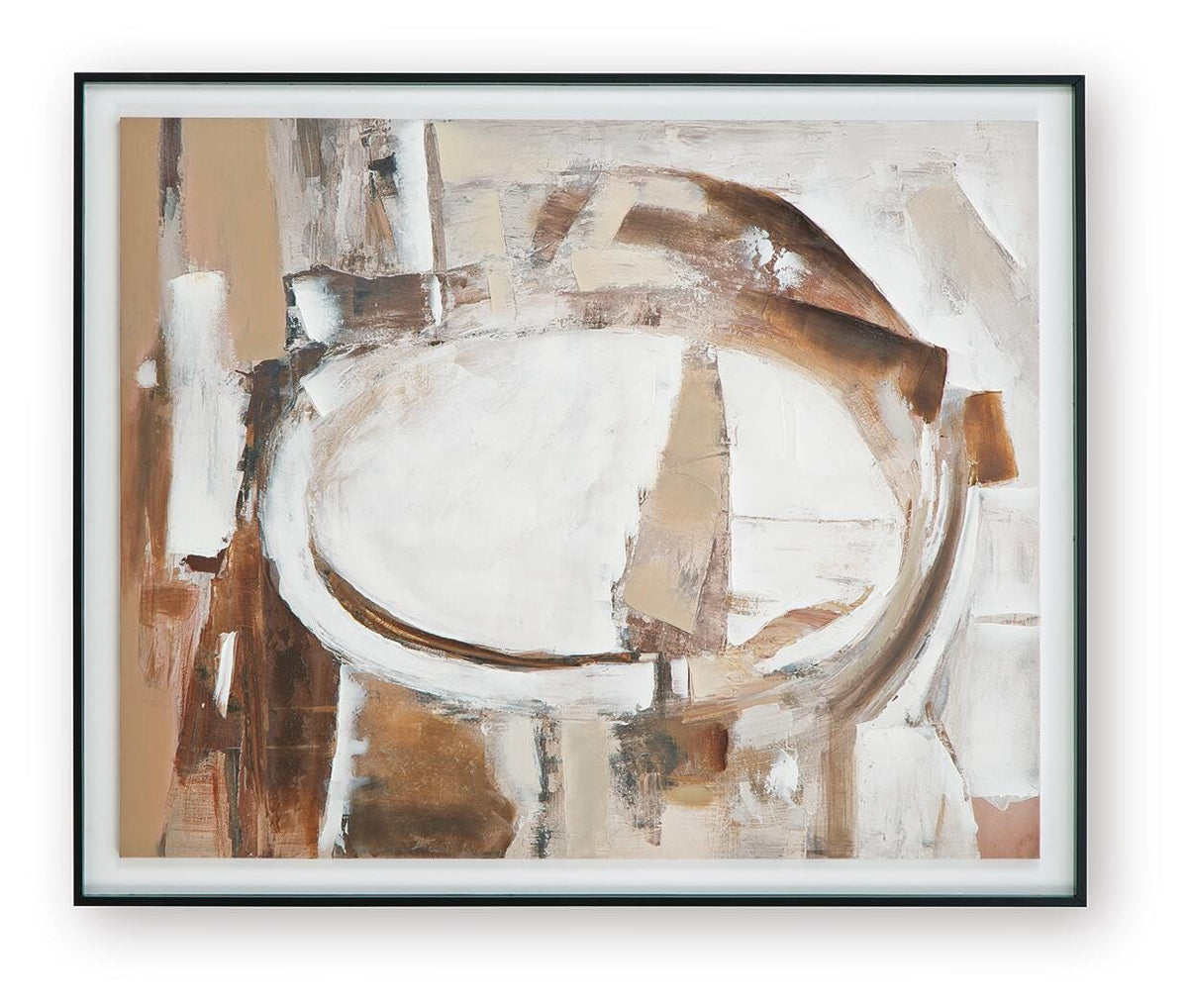 Bradlow Wall Art in Brown/White/Black, front view
