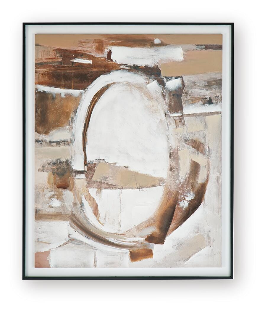 Bradlow Wall Art in Brown/White/Black, front view