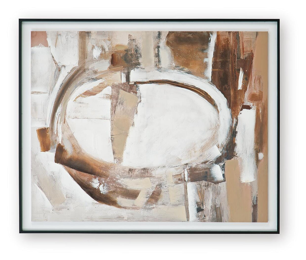 Bradlow Wall Art in Brown/White/Black, front view