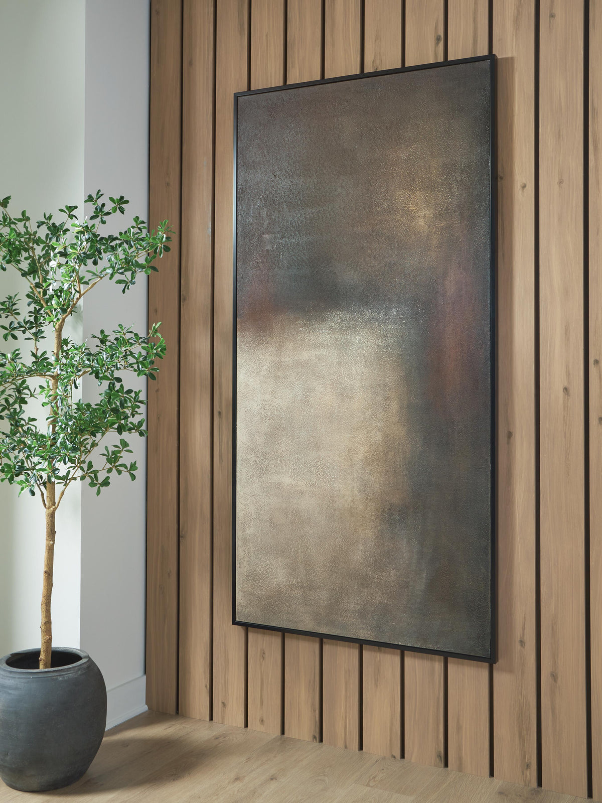 Wernmen Wall Art in Brown/Rust/Cream, lifestyle view