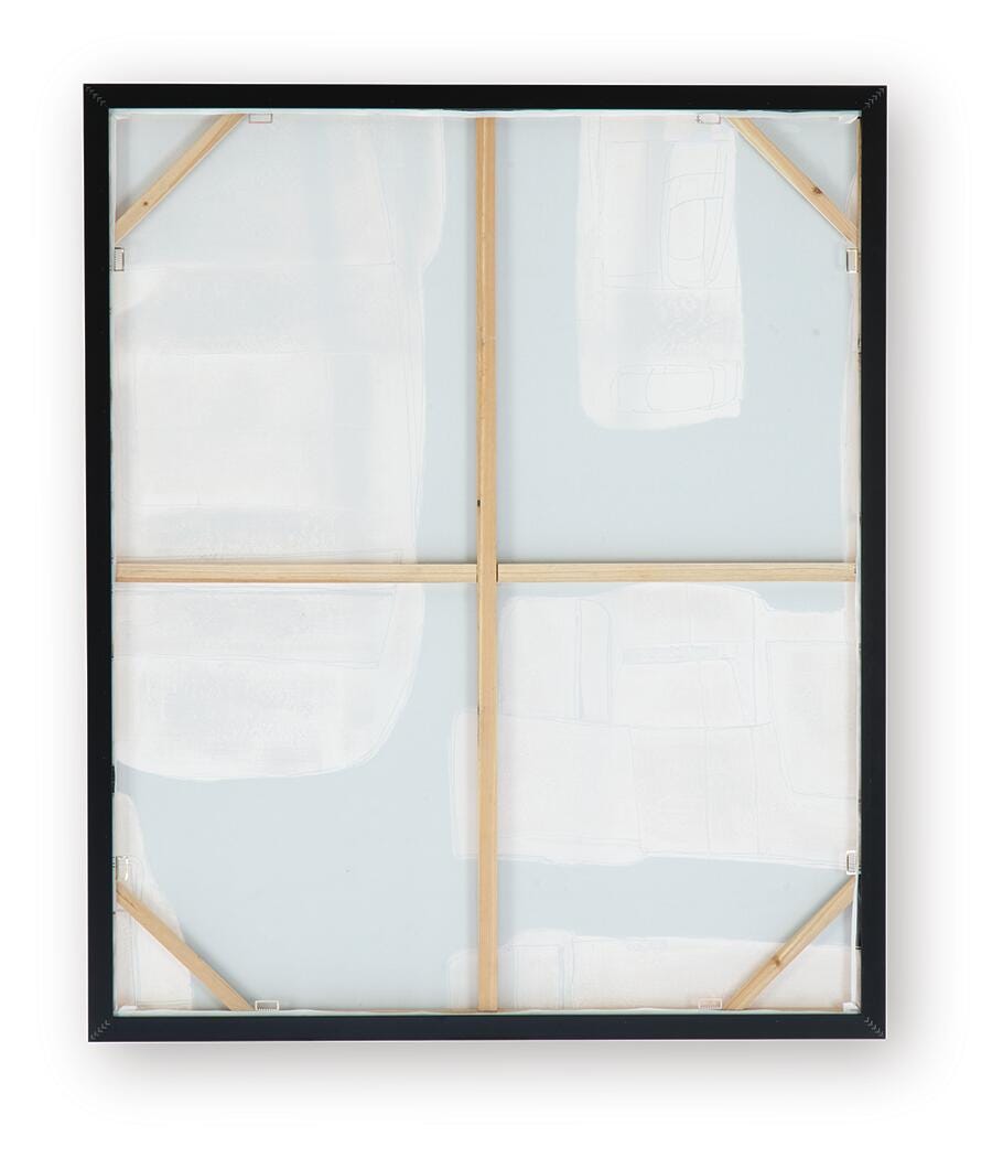 Feyville Wall Art in Black/Brown/Cream, back view