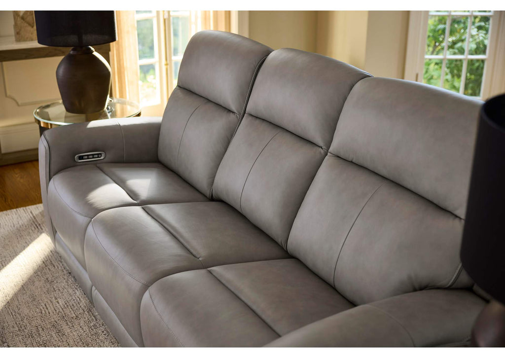 5Z-Relaxation Dual Power Reclining Leather Sofa and Loveseat