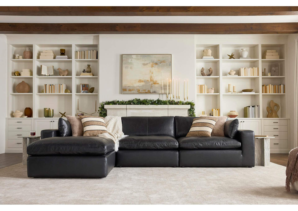 Emilia Leather Modular Sofa and Loveseat