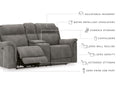 Next-Gen Durapella Power Reclining Loveseat with Console