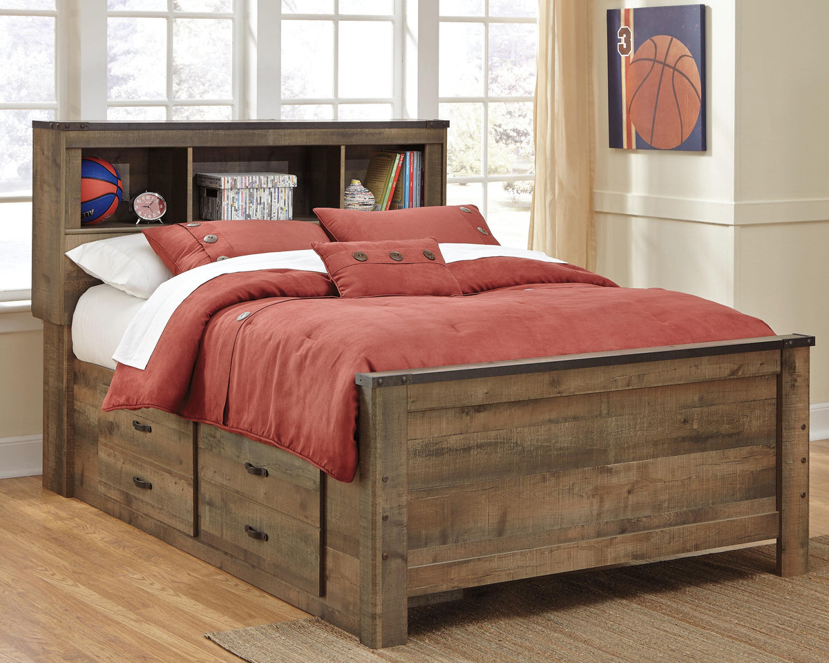 Trinell Full Panel Bed with 2 Storage Drawers - image 2
