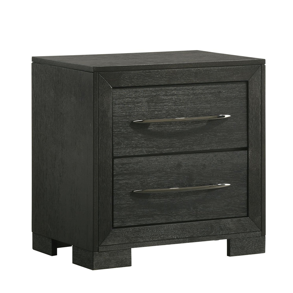 Allan 2-Drawer Nightstand In Black