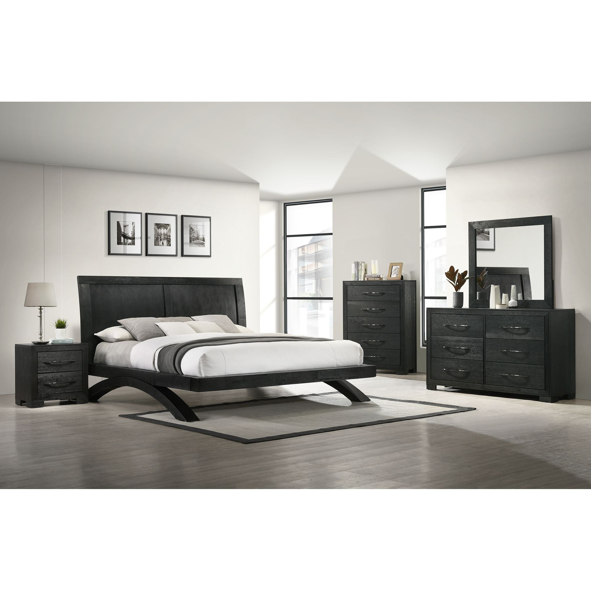 Allan 2-Drawer Nightstand In Black