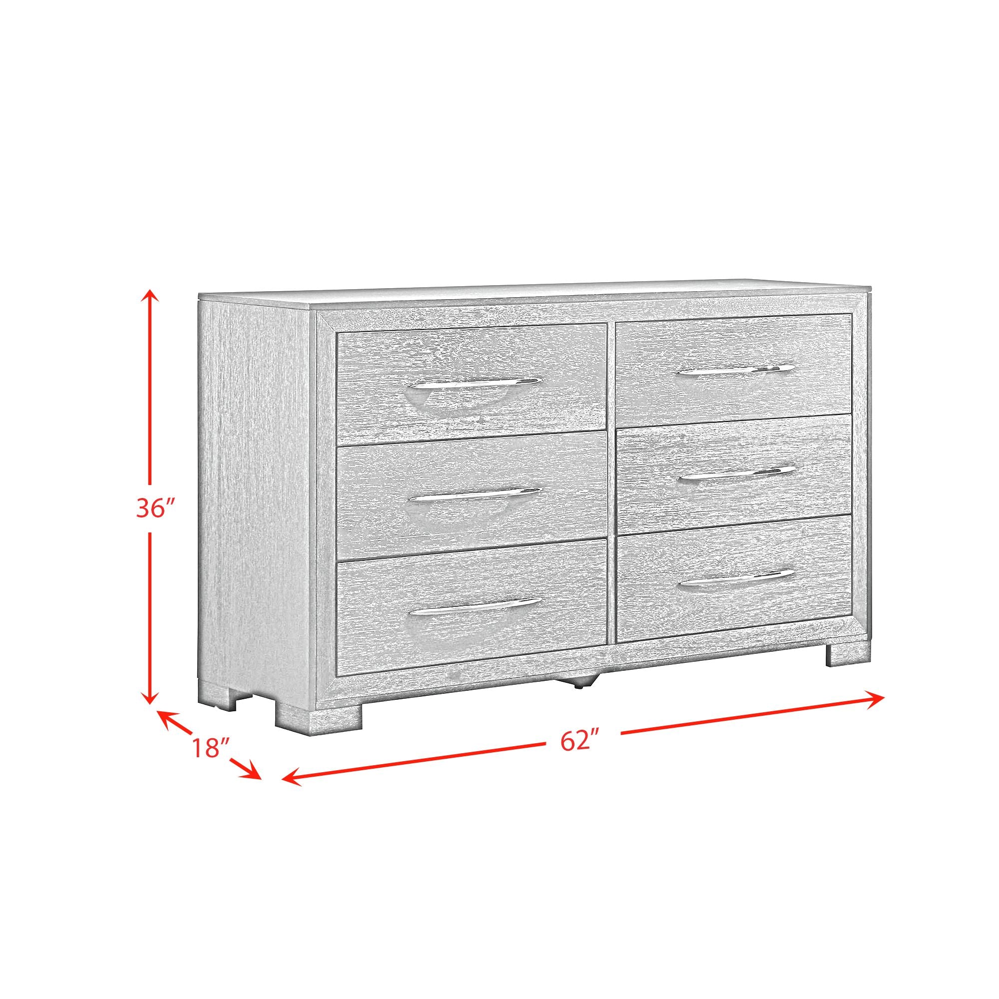 Allan 6-Drawer Dresser In Black
