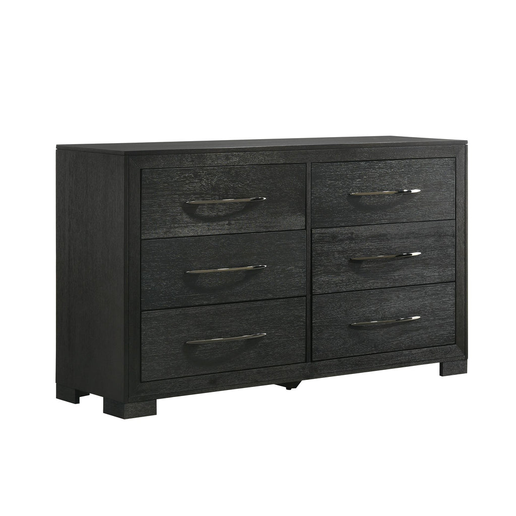 Allan 6-Drawer Dresser In Black